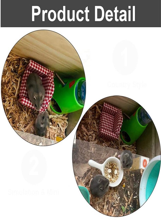 KnocKconK Hamster Mini Cotton Sofa Chair, Small Animal Blue Red Bed Cozy with Pillow, Cage Decor Photo Toys, Relax Habitat House Accessories, Sleep Pad Rest Nest for Hamster, Mice, Rat. - Image 5